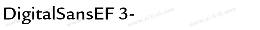 DigitalSansEF 3字体转换